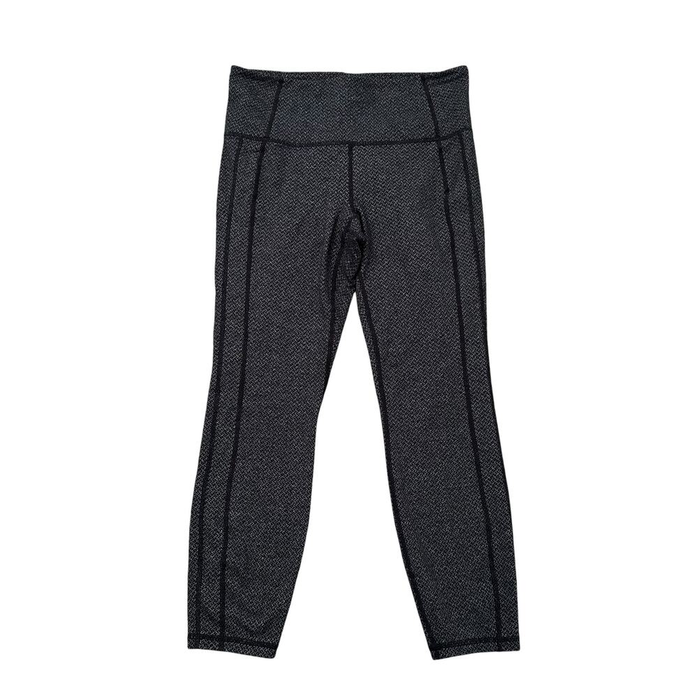 Athleta dark gray & black cropped leggings size M